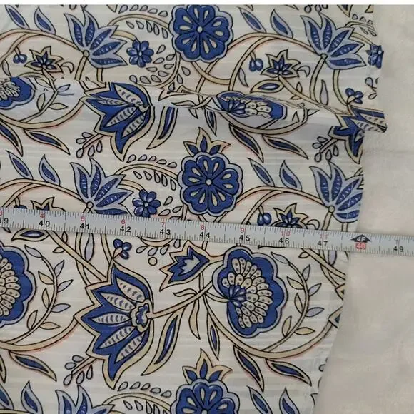 NWT  Caroline Constas Blue Floral Cotton/Modal Sleeveless Midi Dress, size M - Picture 8 of 12